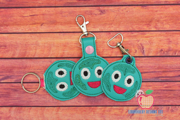 Cartoon Earth ITH Keyfob Design Review