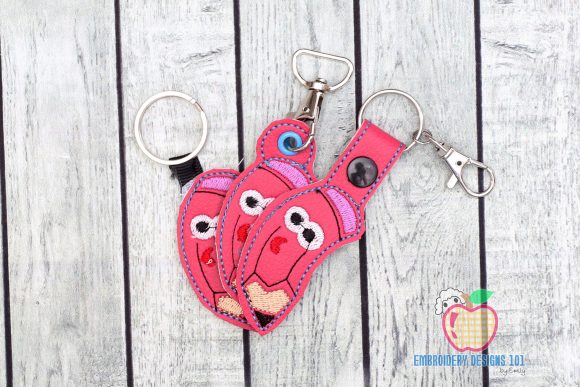 Cartoon Pencil In The Hoop Keyfob Review for Apparel Projects