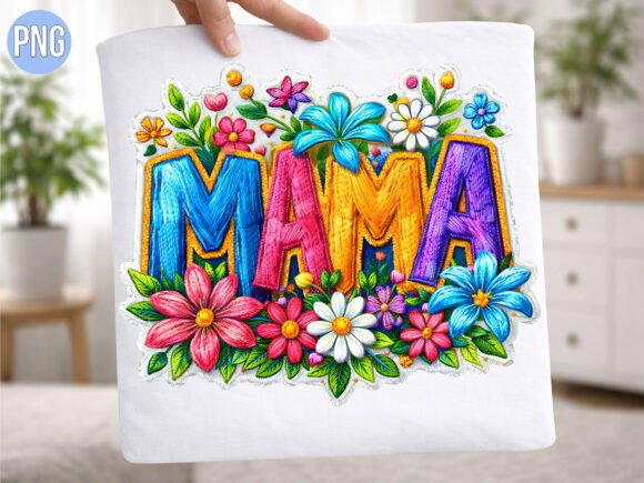 Colorful Embroidery Floral Mama PNG Review for Seasonal Use