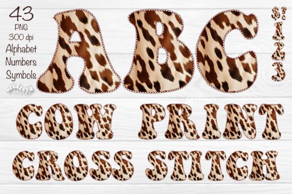 Cow Alphabet PNG Cross Stitches: A Must-Have for Craft Fair Success