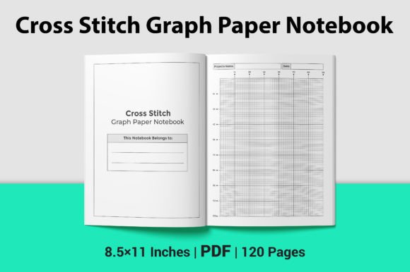 Cross Stitch Graph Paper Notebook KDP Review for Seasonal Projects