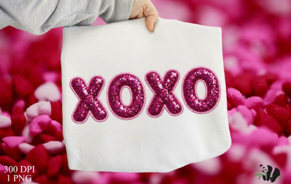 Faux Embroidery Pink XOXO PNG Review for Boutique Sweatshirts