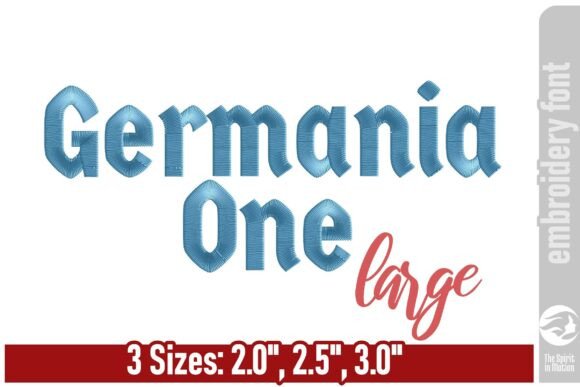 Germania One Embroidery Font - Large: A Bold Choice for Seasonal Projects