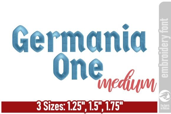 Germania One Embroidery Font - Medium Review