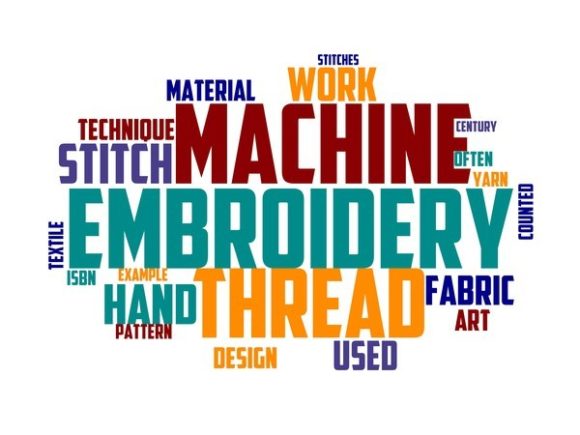 Handcrafted Charm of Embroidery Typography Print