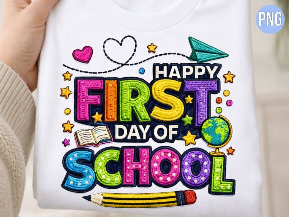 Happy First Day of School Embroidery PNG Review for Real Projects