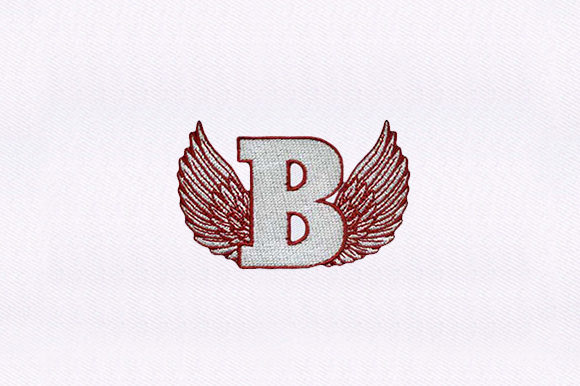 Letter B with Wings: A Delightful Embroidery Design for Personalized Gifts