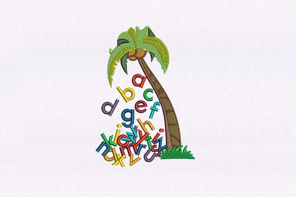 Letters Fruiting Tree Design Review for Small Business Embroidery