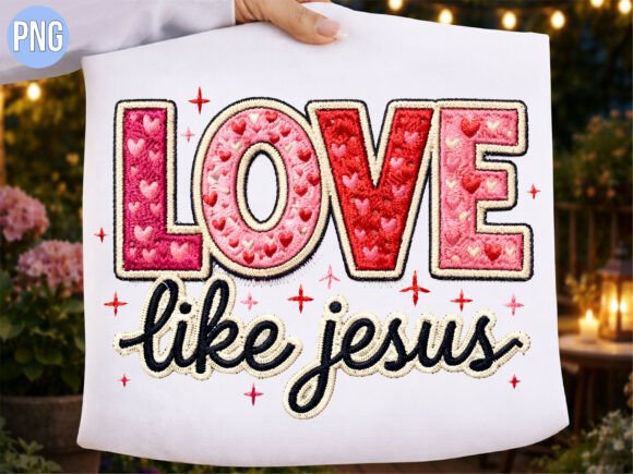 Love Like Jesus Hearts Embroidery PNG Review for Business Use