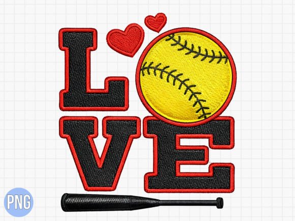 Love Softball PNG, Sport Embroidery PNG Review for Personalized Gifts