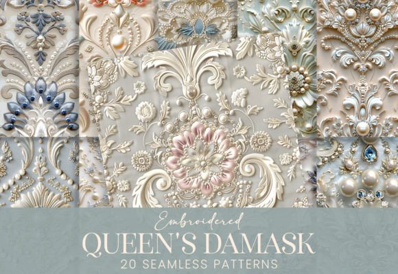 Pearls Crystals French Damask Embroidery Review
