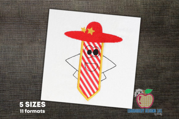 Pencil Cartoon Character Wearing Hat Embroidery Design Review