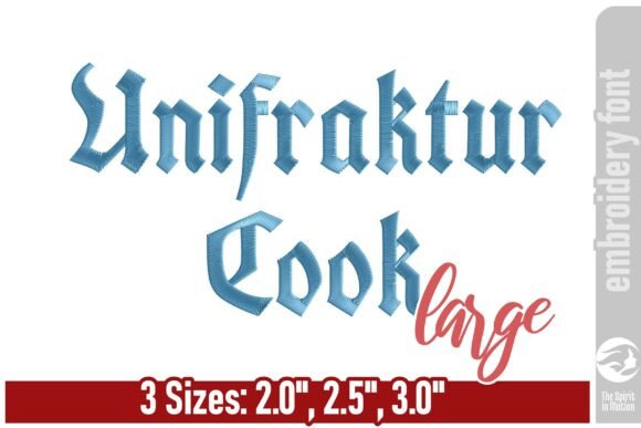 Unifraktur Cook Embroidery Font - Large Review