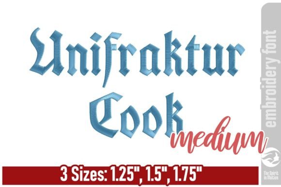 Unifraktur Cook Embroidery Font - Medium Review