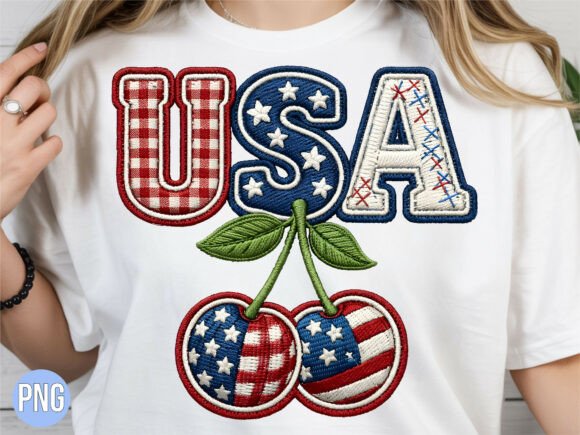 USA Cherry Flag Patriotic Embroidery PNG Review for Real Projects